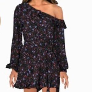 NWT Sexy Aqua Floral Print Romper Size L